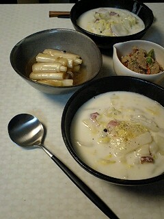 白菜とベーコンのミルクスープ by nekotano