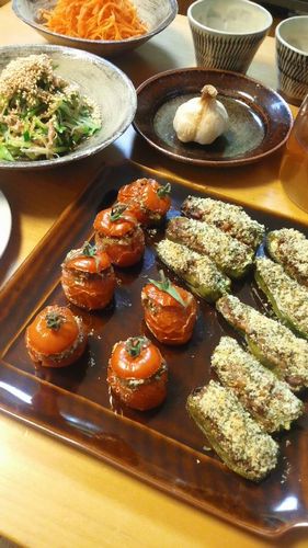 松の実入りトマトのオーブン焼き by nekotano