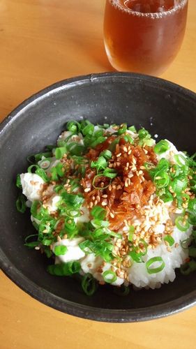 にんにくとうふごはん by nekotano