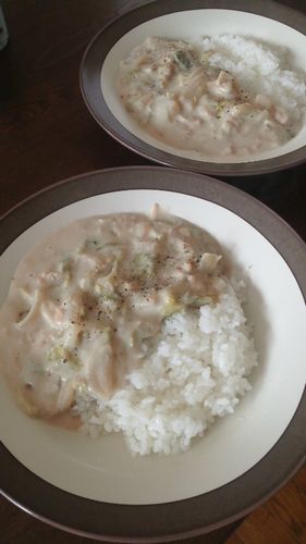 白菜とホタテ缶のクリーム煮 by nekotano